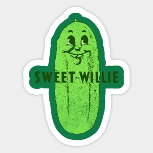 Sweet Willie on front Sour Willie on back Sticker